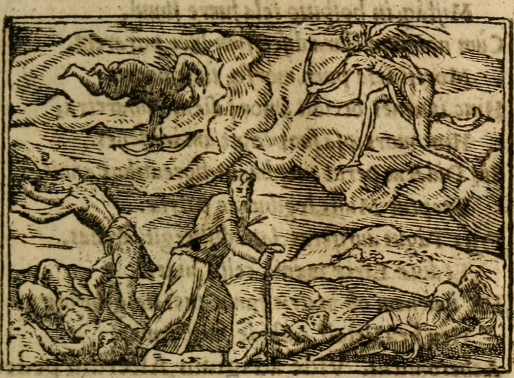 An illustration from Francisci Sanctii Brocensis In inclyta Salmaticensi Academia Rhetoricæ, Graecæque linguæ professoris Comment. in And. Alciati Emblemata : nunc denuò multis in locis accuratè recognita, & quamplurimis figuris illustrata ; cum indice copiosissimo, 1573, leaf 446