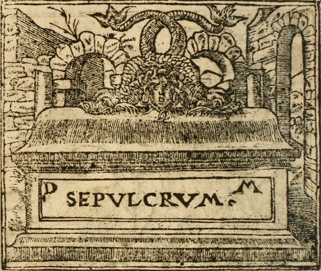 An illustration from Francisci Sanctii Brocensis In inclyta Salmaticensi Academia Rhetoricæ, Graecæque linguæ professoris Comment. in And. Alciati Emblemata : nunc denuò multis in locis accuratè recognita, & quamplurimis figuris illustrata ; cum indice copiosissimo, 1573, leaf 449