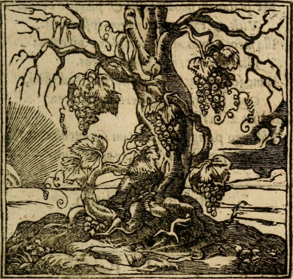 An illustration from Francisci Sanctii Brocensis In inclyta Salmaticensi Academia Rhetoricæ, Graecæque linguæ professoris Comment. in And. Alciati Emblemata : nunc denuò multis in locis accuratè recognita, & quamplurimis figuris illustrata ; cum indice copiosissimo, 1573, leaf 460
