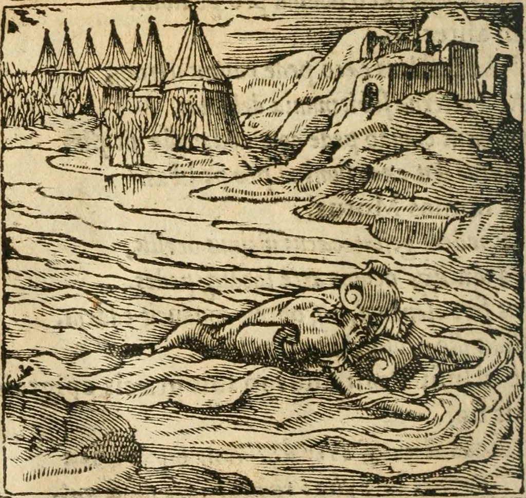 An illustration from Francisci Sanctii Brocensis In inclyta Salmaticensi Academia Rhetoricæ, Graecæque linguæ professoris Comment. in And. Alciati Emblemata : nunc denuò multis in locis accuratè recognita, & quamplurimis figuris illustrata ; cum indice copiosissimo, 1573, leaf 463