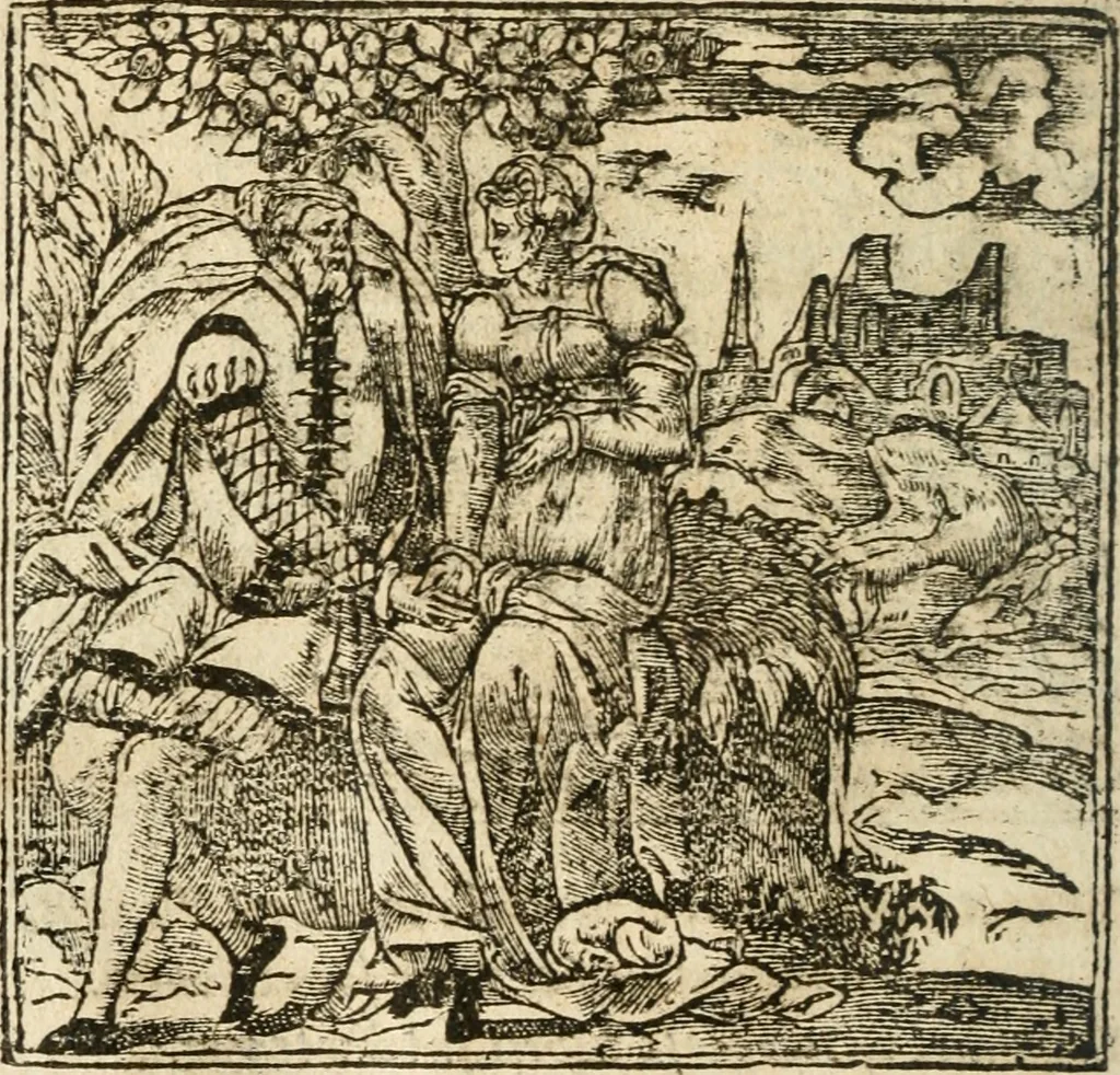 An illustration from Francisci Sanctii Brocensis In inclyta Salmaticensi Academia Rhetoricæ, Graecæque linguæ professoris Comment. in And. Alciati Emblemata : nunc denuò multis in locis accuratè recognita, & quamplurimis figuris illustrata ; cum indice copiosissimo, 1573, leaf 531