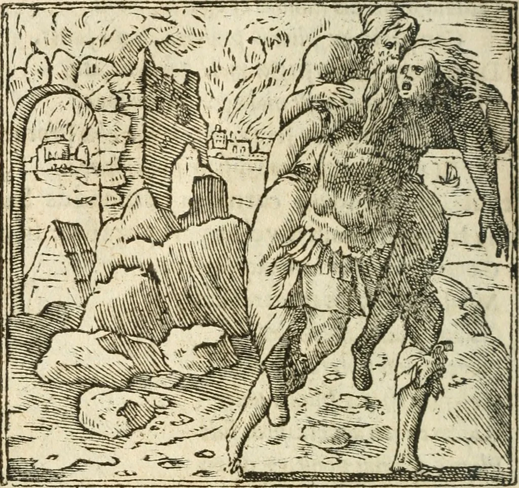 An illustration from Francisci Sanctii Brocensis In inclyta Salmaticensi Academia Rhetoricæ, Graecæque linguæ professoris Comment. in And. Alciati Emblemata : nunc denuò multis in locis accuratè recognita, & quamplurimis figuris illustrata ; cum indice copiosissimo, 1573, leaf 539