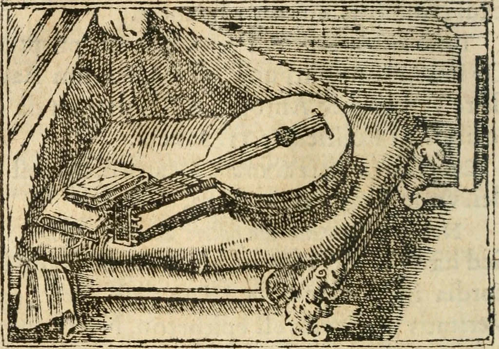 An illustration from Francisci Sanctii Brocensis In inclyta Salmaticensi Academia Rhetoricæ, Graecæque linguæ professoris Comment. in And. Alciati Emblemata : nunc denuò multis in locis accuratè recognita, & quamplurimis figuris illustrata ; cum indice copiosissimo, 1573, leaf 57