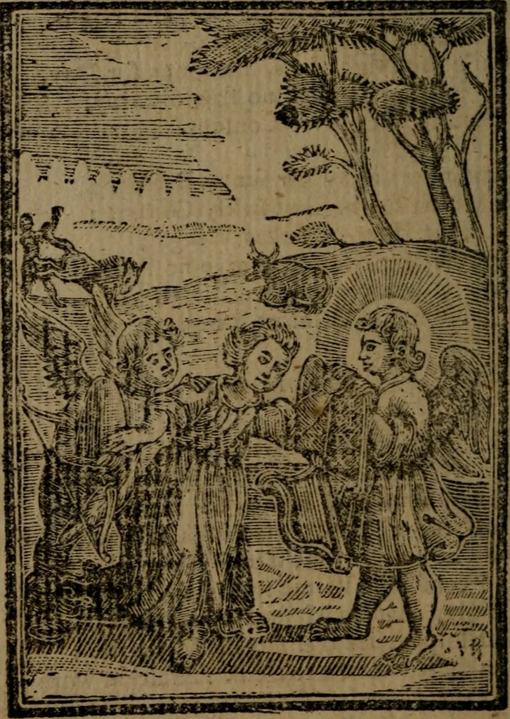 An illustration from Francis Quarles' Emblems and : Hieroglyphics of the life of man, modernized : in four books, 1773, leaf 101