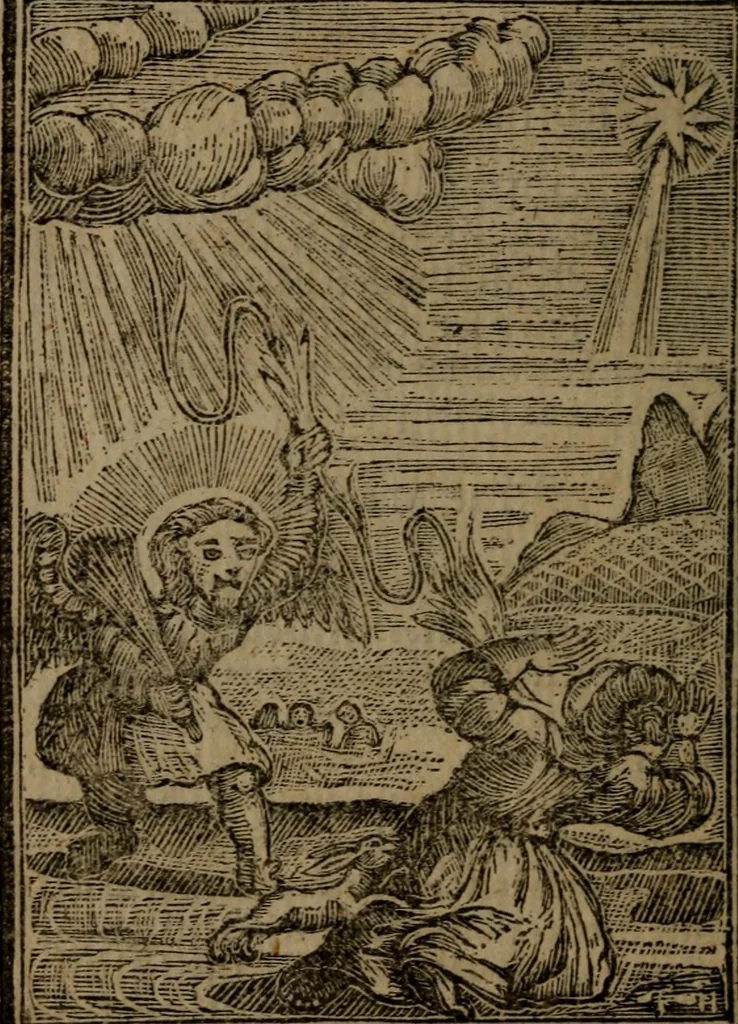 An illustration from Francis Quarles' Emblems and : Hieroglyphics of the life of man, modernized : in four books, 1773, leaf 107