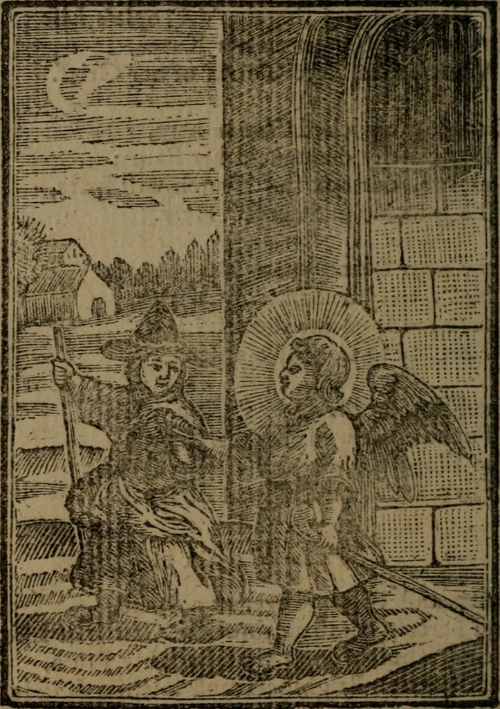 An illustration from Francis Quarles' Emblems and : Hieroglyphics of the life of man, modernized : in four books, 1773, leaf 113