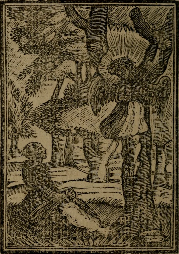 An illustration from Francis Quarles' Emblems and : Hieroglyphics of the life of man, modernized : in four books, 1773, leaf 127
