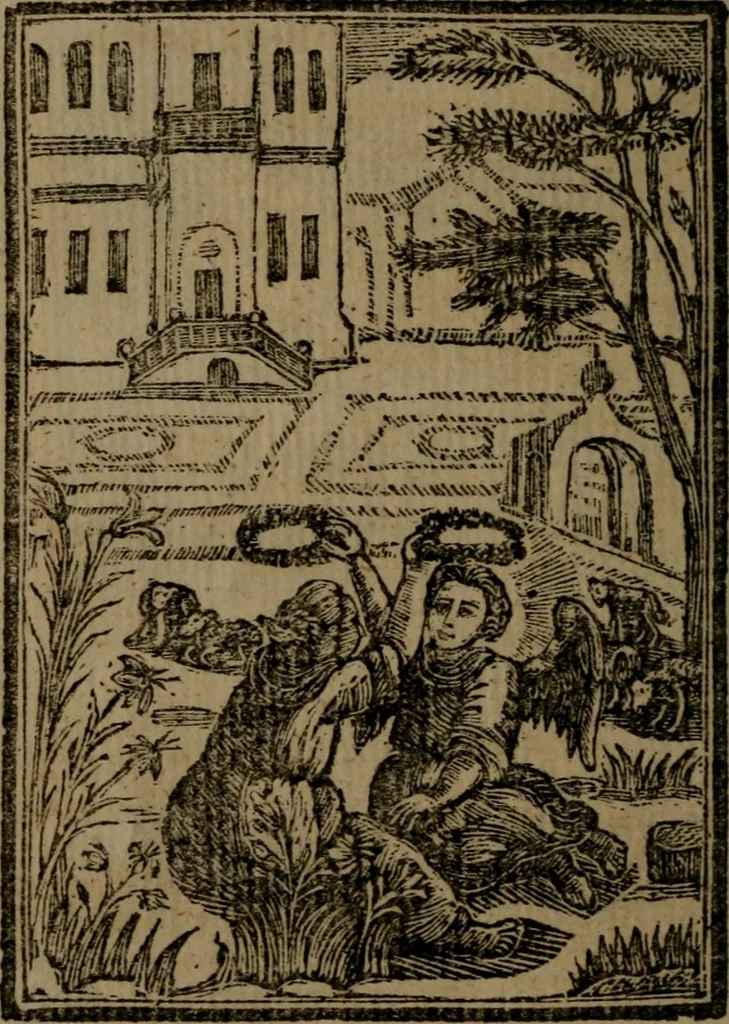 An illustration from Francis Quarles' Emblems and : Hieroglyphics of the life of man, modernized : in four books, 1773, leaf 135