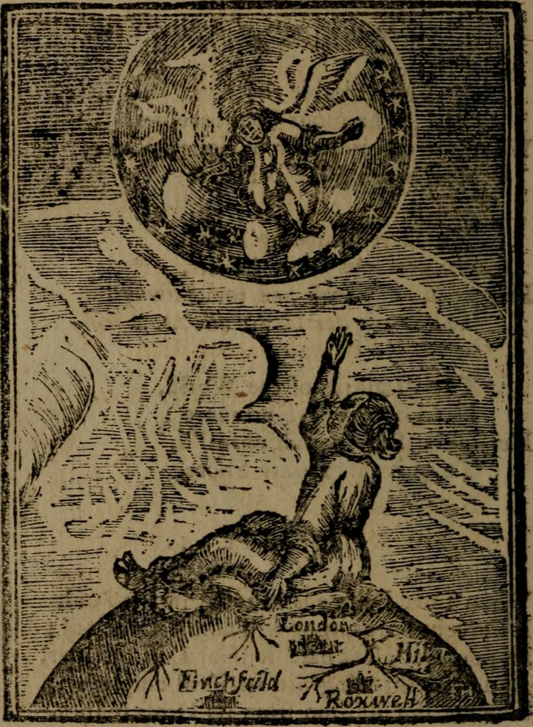 An illustration from Francis Quarles' Emblems and : Hieroglyphics of the life of man, modernized : in four books, 1773, leaf 141