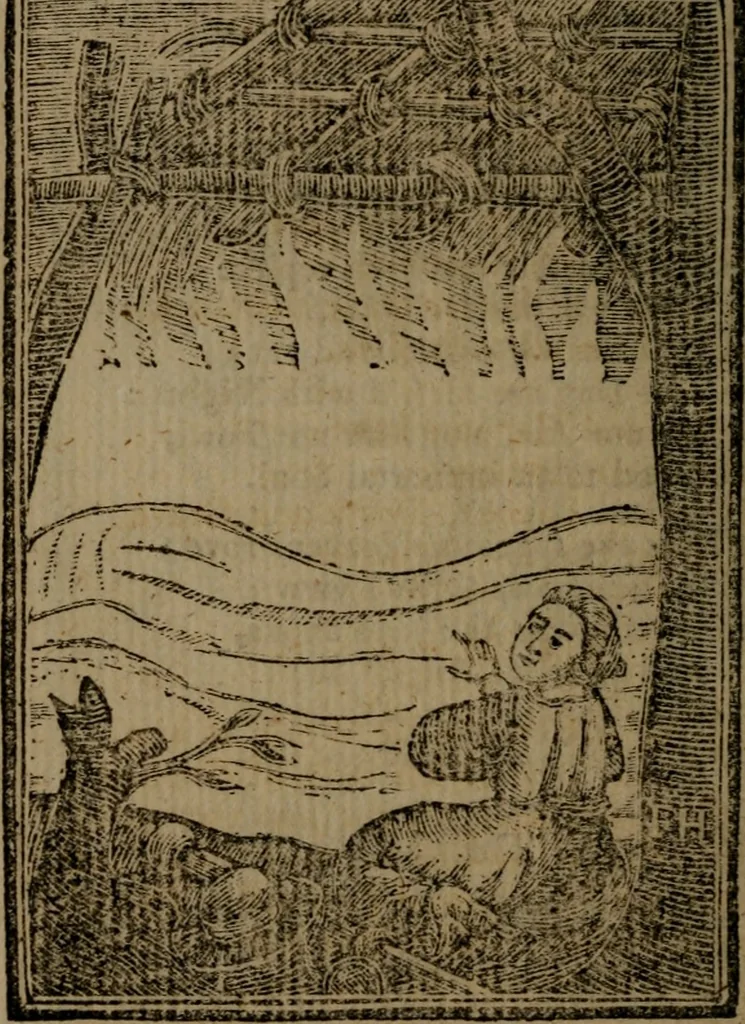 An illustration from Francis Quarles' Emblems and : Hieroglyphics of the life of man, modernized : in four books, 1773, leaf 143
