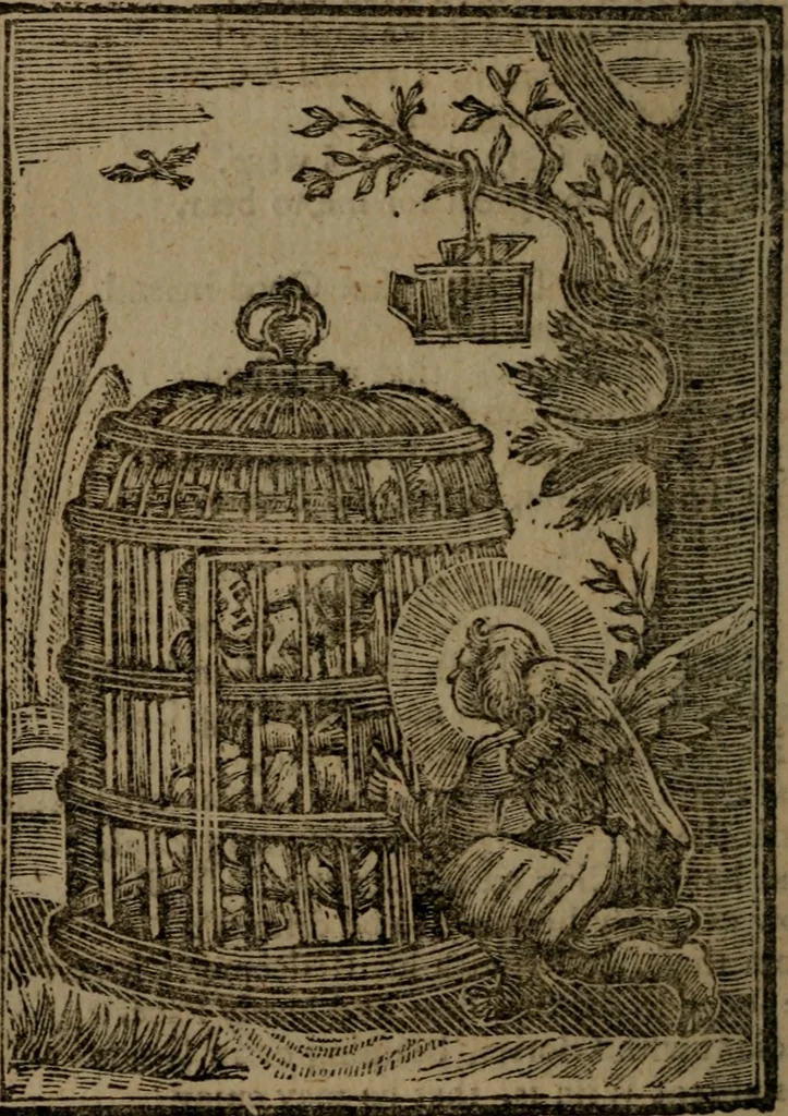 An illustration from Francis Quarles' Emblems and : Hieroglyphics of the life of man, modernized : in four books, 1773, leaf 149