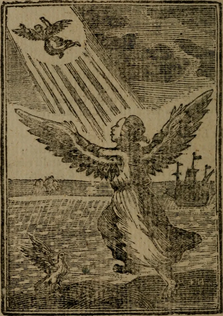 An illustration from Francis Quarles' Emblems and : Hieroglyphics of the life of man, modernized : in four books, 1773, leaf 155