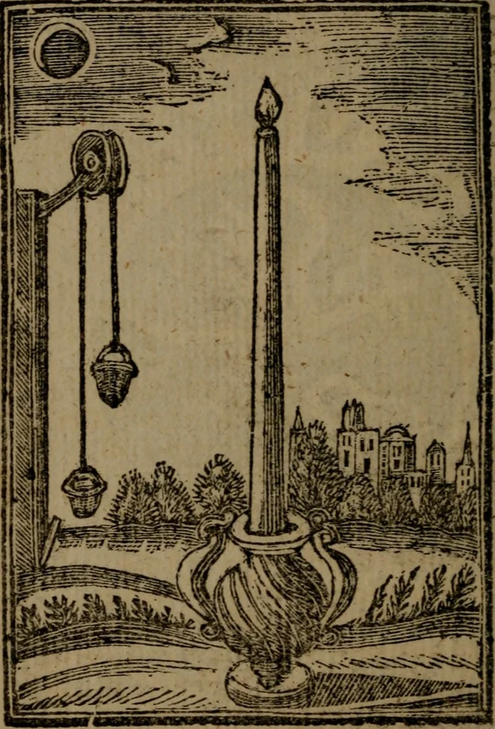An illustration from Francis Quarles' Emblems and : Hieroglyphics of the life of man, modernized : in four books, 1773, leaf 165