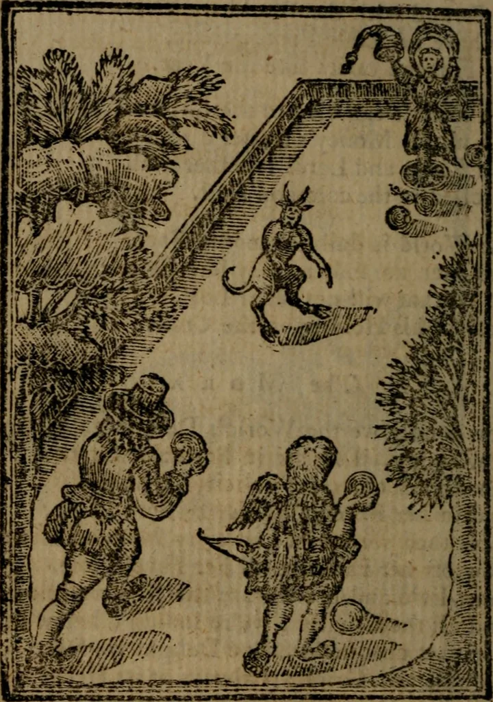 An illustration from Francis Quarles' Emblems and : Hieroglyphics of the life of man, modernized : in four books, 1773, leaf 33