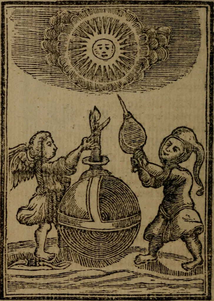An illustration from Francis Quarles' Emblems and : Hieroglyphics of the life of man, modernized : in four books, 1773, leaf 43