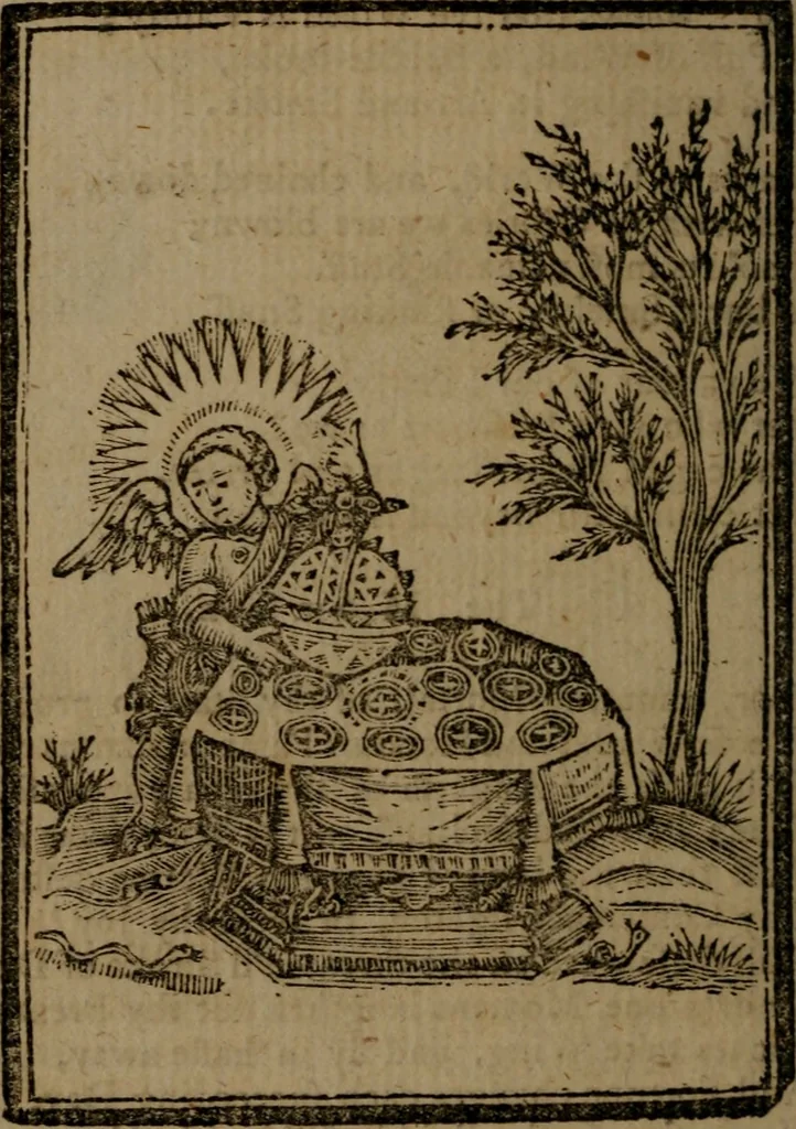 An illustration from Francis Quarles' Emblems and : Hieroglyphics of the life of man, modernized : in four books, 1773, leaf 51