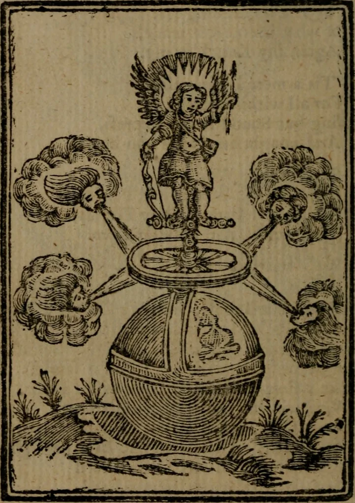 An illustration from Francis Quarles' Emblems and : Hieroglyphics of the life of man, modernized : in four books, 1773, leaf 63