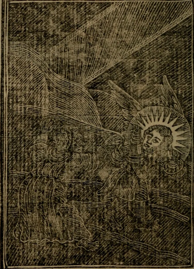An illustration from Francis Quarles' Emblems and : Hieroglyphics of the life of man, modernized : in four books, 1773, leaf 73