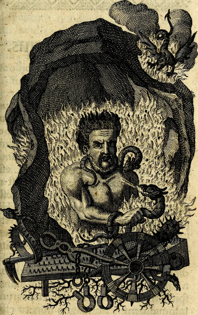 An illustration from Franc. Xav. Mannhart Societatis Jesu presbyteri quinque intimi consiliarii hominis Christiani, 1765, leaf 84