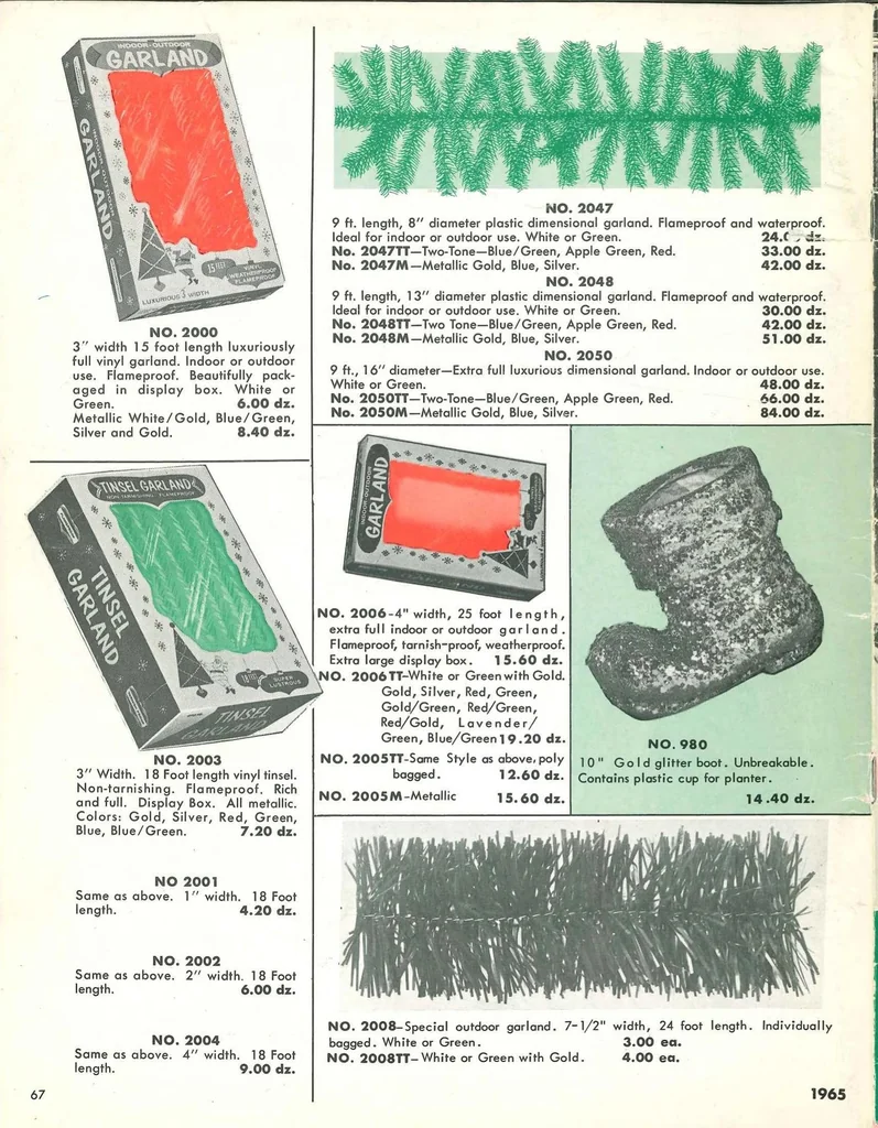 An illustration from Frankel Christmas Decorations 1965, 1965, leaf 34