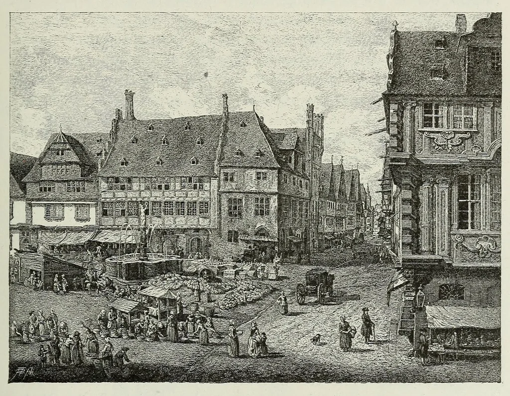 An illustration from Frankfurt a. M. und seine Bauten, 1886, leaf 105