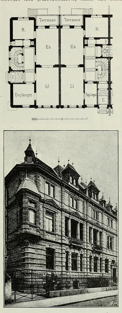 An illustration from Frankfurt a. M. und seine Bauten, 1886, leaf 355