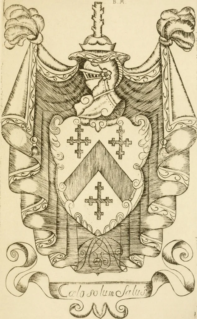 An illustration from Franks bequest. Catalogue of British and American book plates bequeathed to the trustees of the British Museum by Sir Augustus Wollaston Franks, 1903, leaf 71