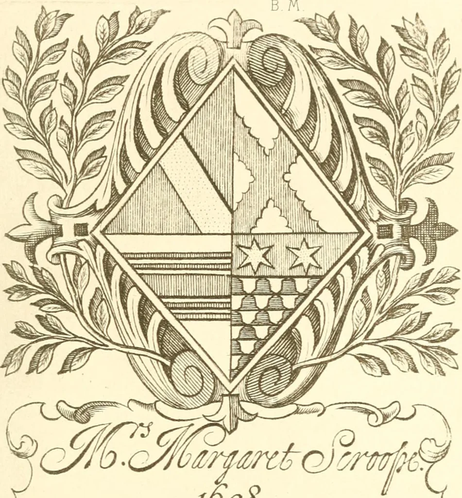 An illustration from Franks bequest. Catalogue of British and American book plates bequeathed to the trustees of the British Museum by Sir Augustus Wollaston Franks, 1903, leaf 28