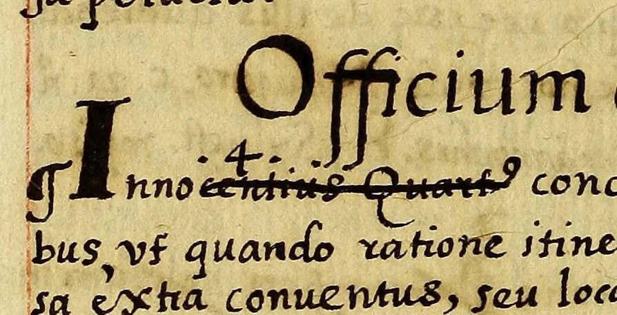 An illustration from Fratris Alphonsi a Veracruce in sacra theologia magistri ordinis haeremitarum sancti Augustini ad candidum lectorem exhortatio. : Candide lector, omnium preuilegiorum compendium, illorum maxime concessorum ordinibus mendicantiu[m] pro conuersione infidelium, & profectu & manutenentia eorum in fide, ., 1570, leaf 174