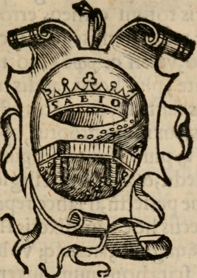 An illustration from Fratris Ambrosii Quistellii Patauini theologi ex ordine fratrum eremitarum D. Augustini ... De verbo Dei : non in sublimitate sermonis, nec inani scientia predica[n]do libellus cum omnibus Christi fidelibus, tu[m] precipue diuini verbi predicatoribus apprime vtillis, ac necessarius : nunc primu[m] in lucem prodiens .., 1537, leaf 4
