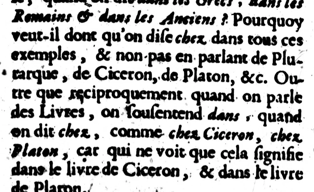An illustration from Nouvelles observations [microforme] : ou, Guerre civile des françois, sur la langue, 1688, leaf 379