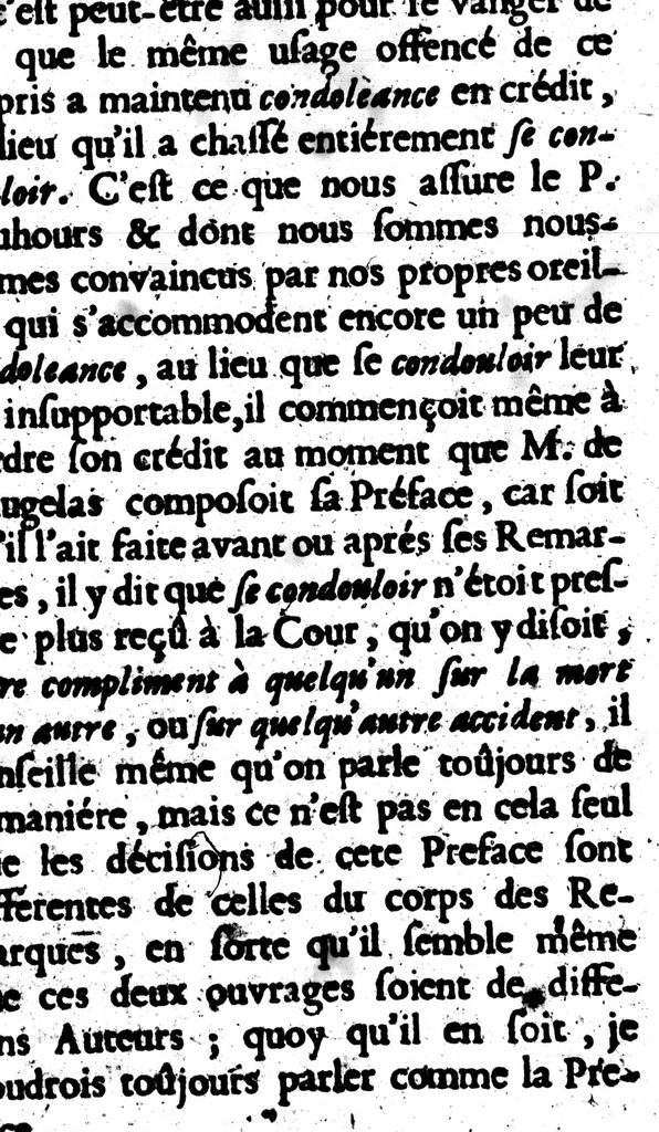 An illustration from Nouvelles observations [microforme] : ou, Guerre civile des françois, sur la langue, 1688, leaf 430