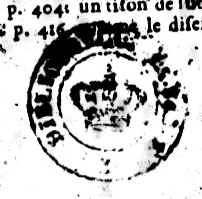 An illustration from Nouvelles observations [microforme] : ou, Guerre civile des françois, sur la langue, 1688, leaf 536