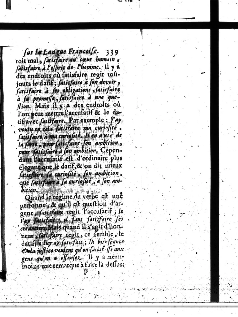 An illustration from Remarques nouvelles sur la langue françoise [microforme], 1675, leaf 357