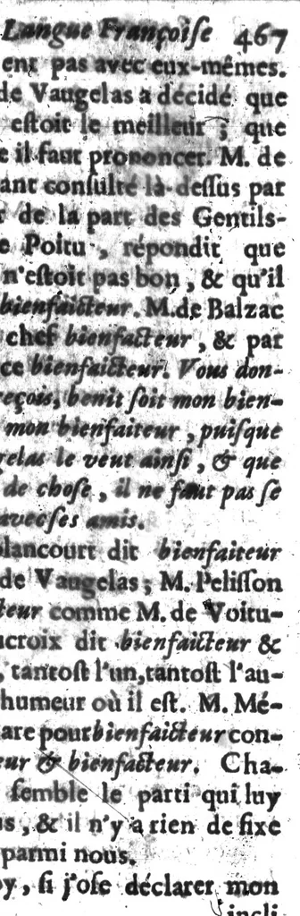 An illustration from Remarques nouvelles sur la langue françoise [microforme], 1675, leaf 497