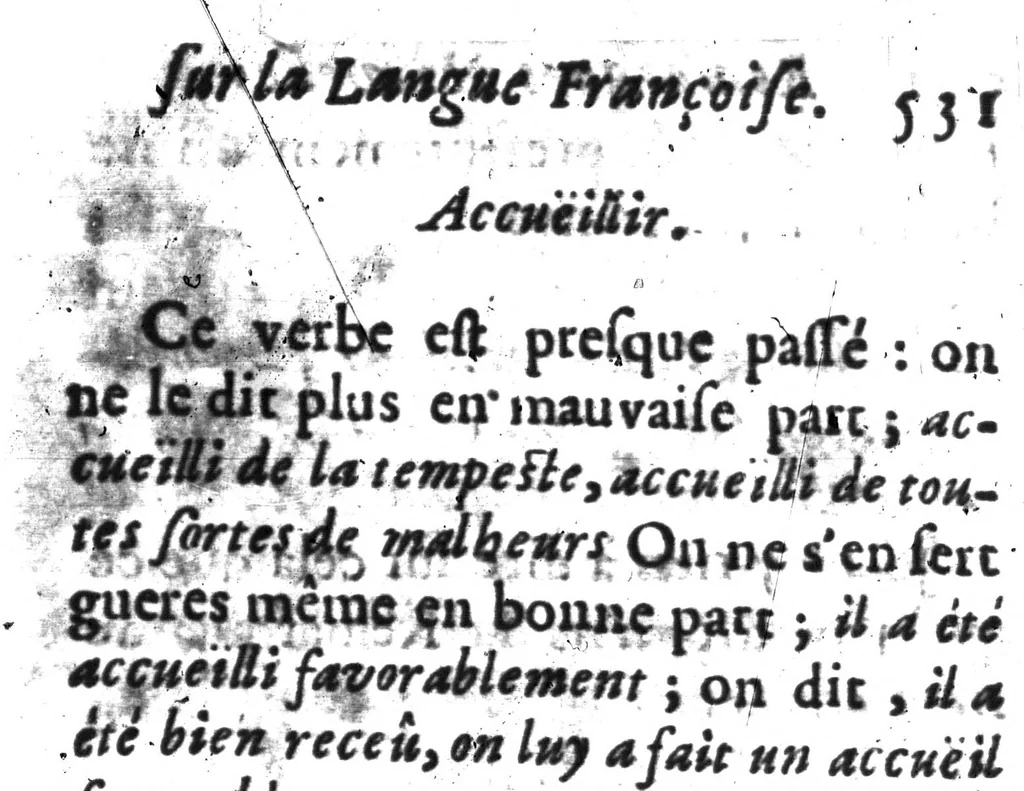 An illustration from Remarques nouvelles sur la langue françoise [microforme], 1675, leaf 571