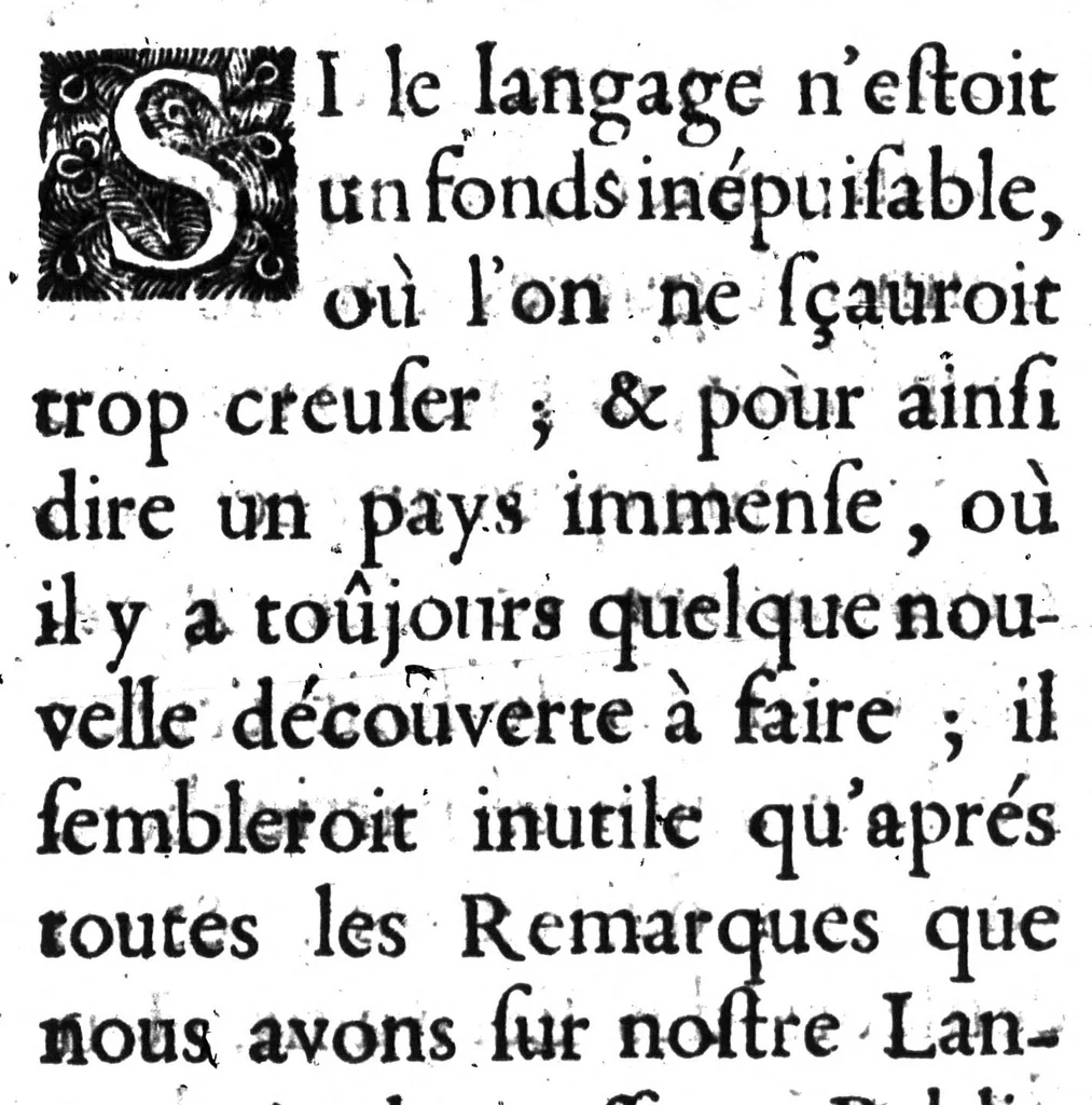 An illustration from Suite des Remarques nouvelles sur la langue françoise [microforme], 1692, leaf 27