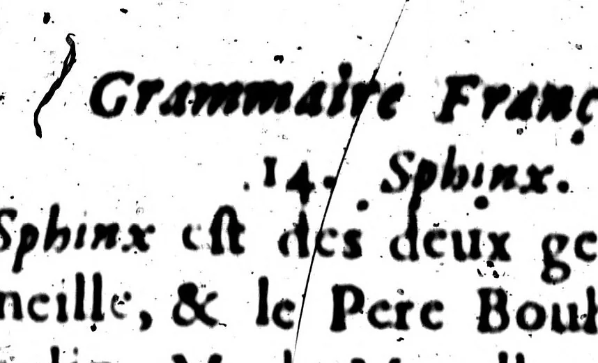An illustration from Le Génie de la langue françoise. Suite du génie de la langue françoise. [microforme], 1685, leaf 315