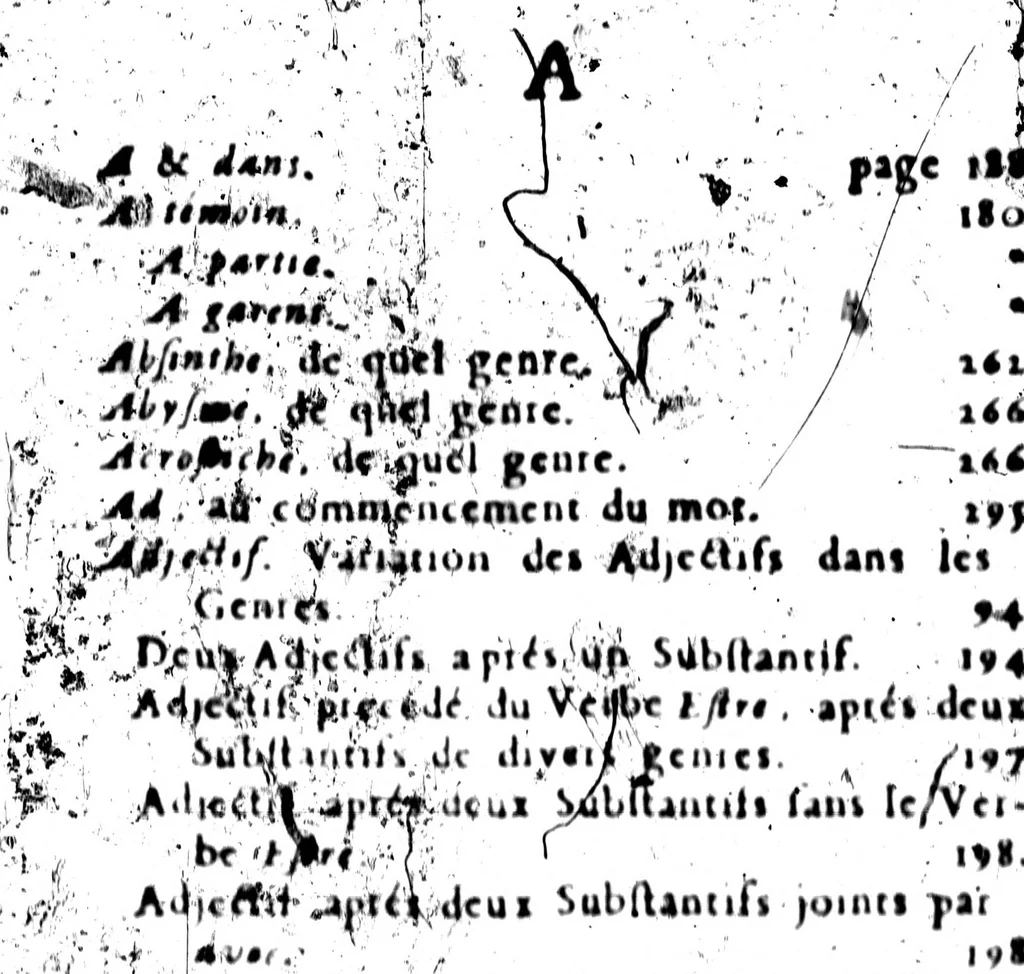 An illustration from Le Génie de la langue françoise. Suite du génie de la langue françoise. [microforme], 1685, leaf 382