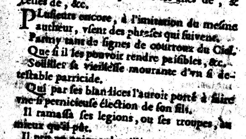 An illustration from La rhétorique françoise ou pour principale augmentation l'on trouve les secrets de nostre langue [microforme], 1665, leaf 168