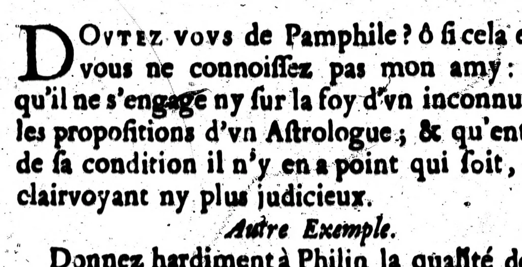An illustration from La rhétorique françoise ou pour principale augmentation l'on trouve les secrets de nostre langue [microforme], 1673, leaf 760