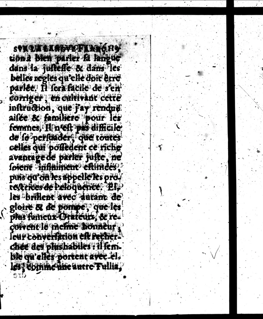 An illustration from Novvelles observations svr la langue françois, où il est traitté des termes anciens & inusitez, & du bel usage des mots nouveaux [microforme] : avec les eloges des illustres sçavantes, tant anciennes que modernes, 1668, leaf 149