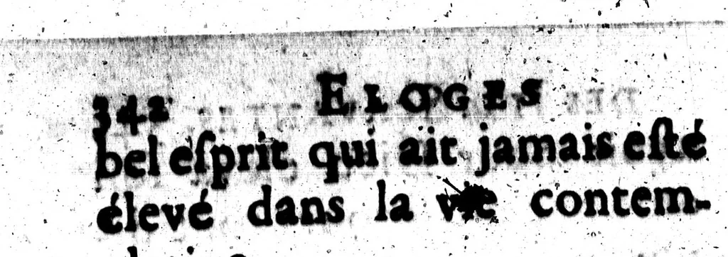 An illustration from Novvelles observations svr la langue françois, où il est traitté des termes anciens & inusitez, & du bel usage des mots nouveaux [microforme] : avec les eloges des illustres sçavantes, tant anciennes que modernes, 1668, leaf 372