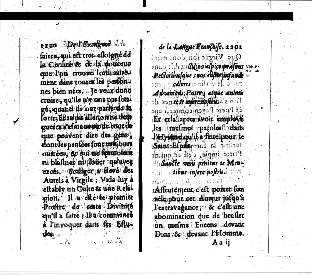An illustration from De l'excellence de la langue françoise [microforme], 1683, leaf 559
