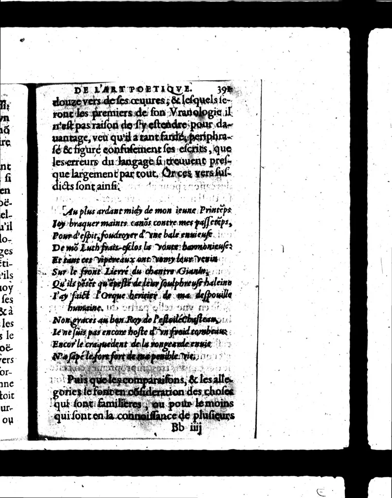 An illustration from L'Académie de l'Art poétique [microforme], 1610, leaf 423