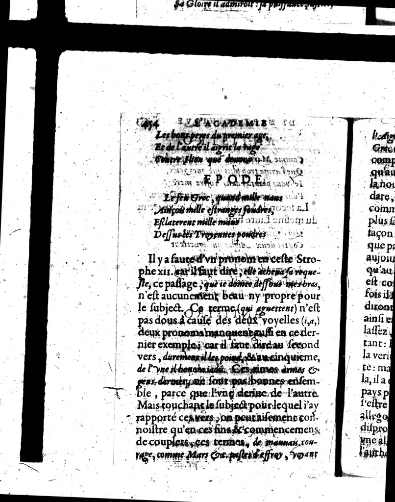 An illustration from L'Académie de l'Art poétique [microforme], 1610, leaf 486