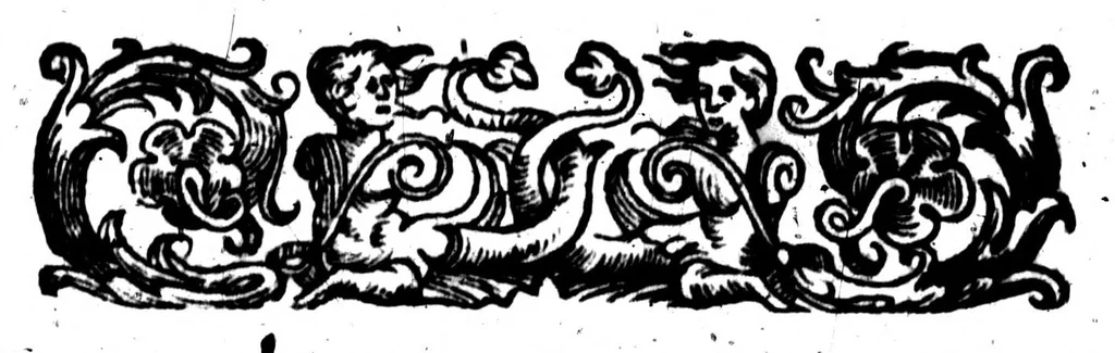 An illustration from L'Eschole françoise pour apprendre à bien parler & escrire selon l'usage de ce temps & pratique des bons autheurs [microform], 1604, leaf 7