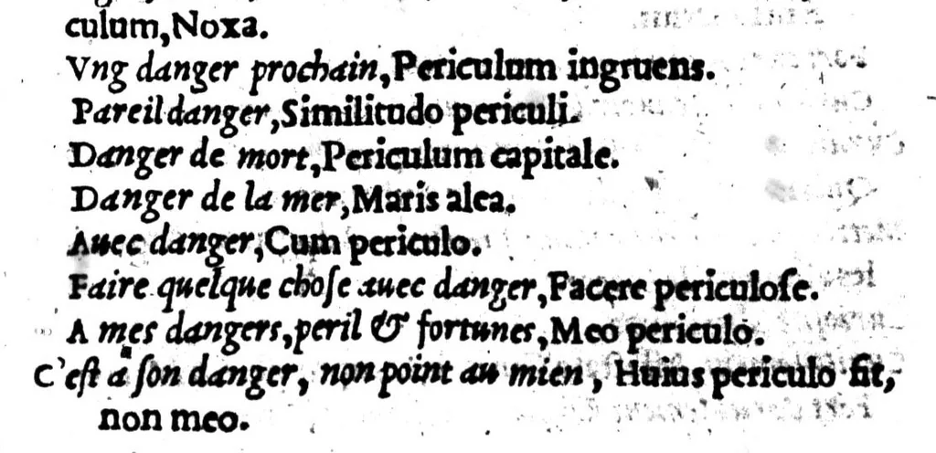 An illustration from Dictionnaire francoislatin, contenant les mots & manières de parler francois, tournez en latin [microforme], 1539, leaf 136