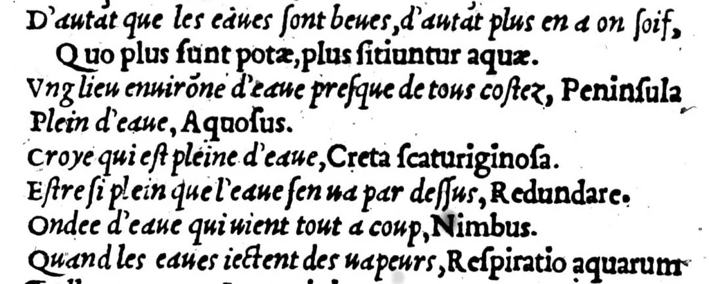 An illustration from Dictionnaire francoislatin, contenant les mots & manières de parler francois, tournez en latin [microforme], 1539, leaf 171