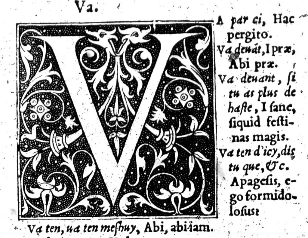 An illustration from Dictionnaire francoislatin, contenant les mots & manières de parler francois, tournez en latin [microforme], 1539, leaf 384